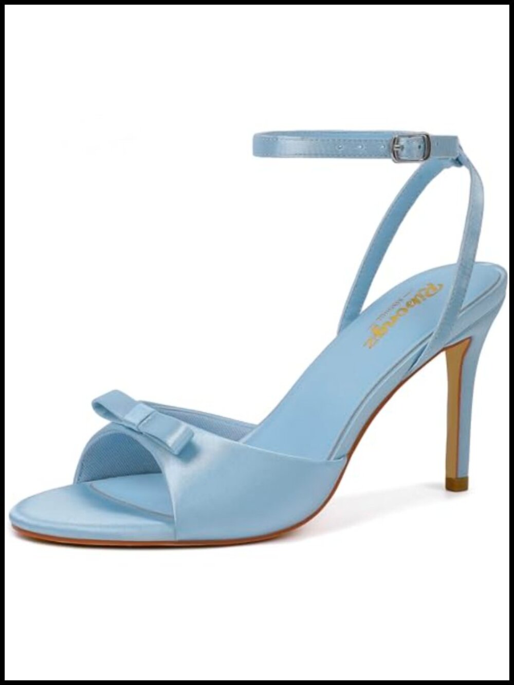 Satin Open Toe Strappy Heeled Sandals, Kitten Heels